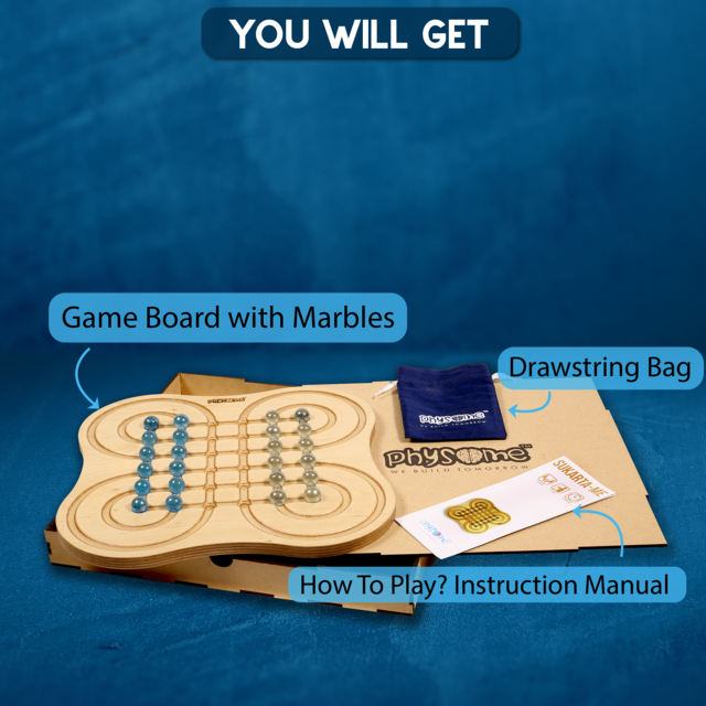 Physome Sukarta | Surakarta 2 Players Table Top Wooden Board Game