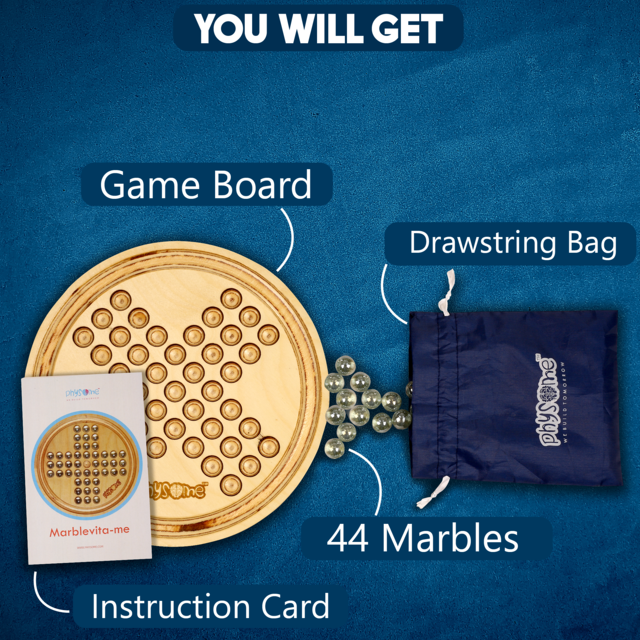 Marble Vita Brainvita Pro Board Game | Physome Games