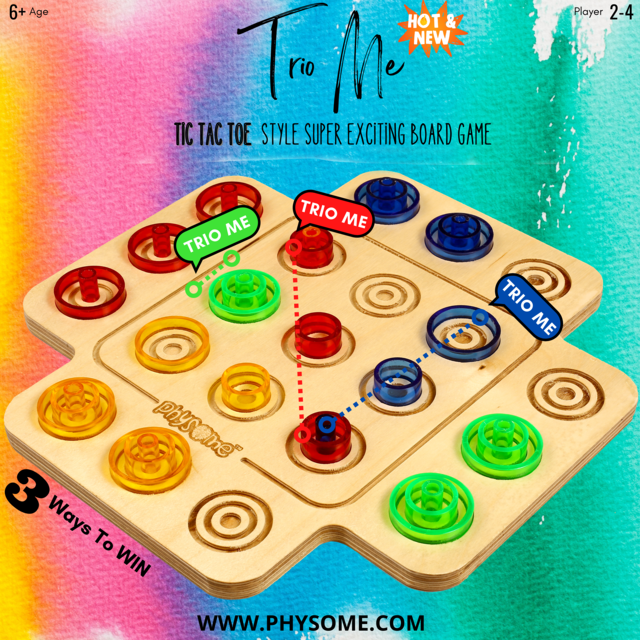 Physome Games Otrio / Trio-Me Strategy & War Board Game