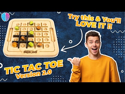 Tic Tac Wooden Board Game | 2 Players Table Top Game | Physome Games